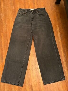 Motel Rocks wide leg grey/washed black jeans